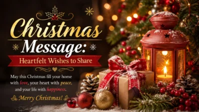 Christmas Message: Heartfelt Wishes to Share with festive gifts, lantern, ornaments, and Christmas lights