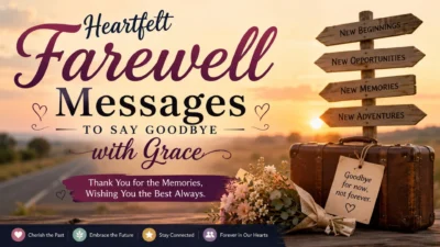 Heartfelt farewell messages to say goodbye with grace