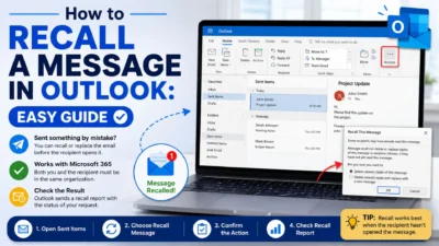 How to recall a message in Outlook with email recall and undo send options