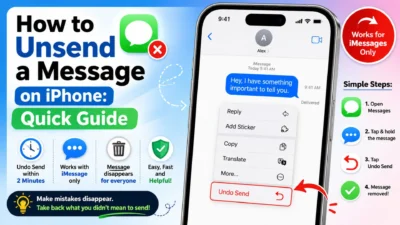 How to unsend a message on iPhone using the Undo Send feature