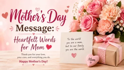 Mother’s Day Message: Heartfelt Words for Mom with flowers and a warm greeting
