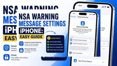 NSA warning message settings iPhone easy guide with Sensitive Content Warning settings