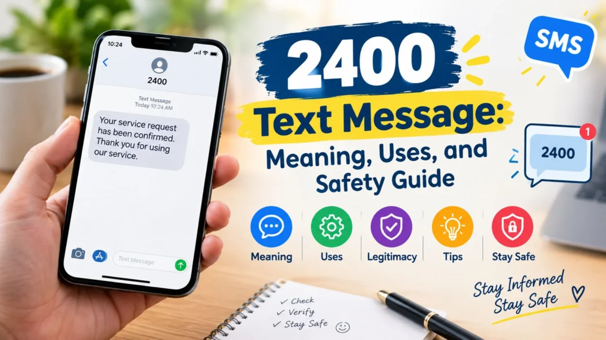 2400 text message meaning, uses, and safety guide on a smartphone