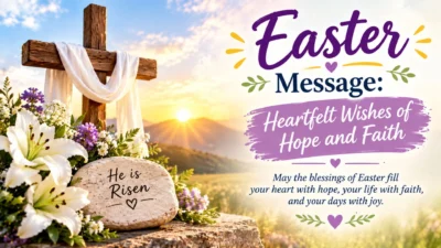 Easter message with heartfelt wishes of hope and faith