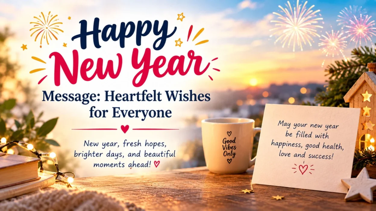 Happy New Year message with heartfelt wishes for everyone