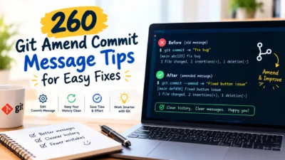 260 Git amend commit message tips for fixing and updating Git commit messages easily