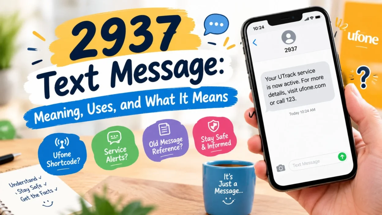 2937 text message meaning and uses shown on a smartphone with Ufone service references
