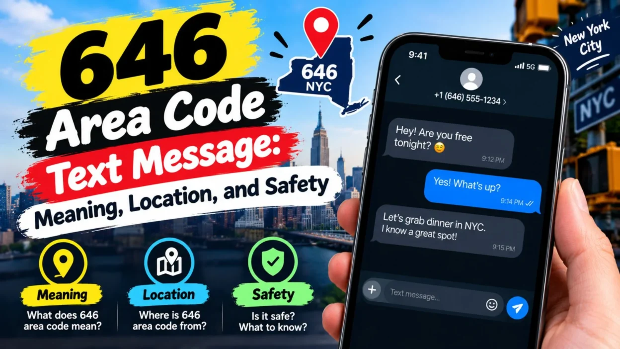 646 area code text message explained, including its New York City location, meaning, and safety tips for identifying unknown texts.